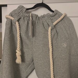 Aelfric Eden Gray Joggers with Rope Accents